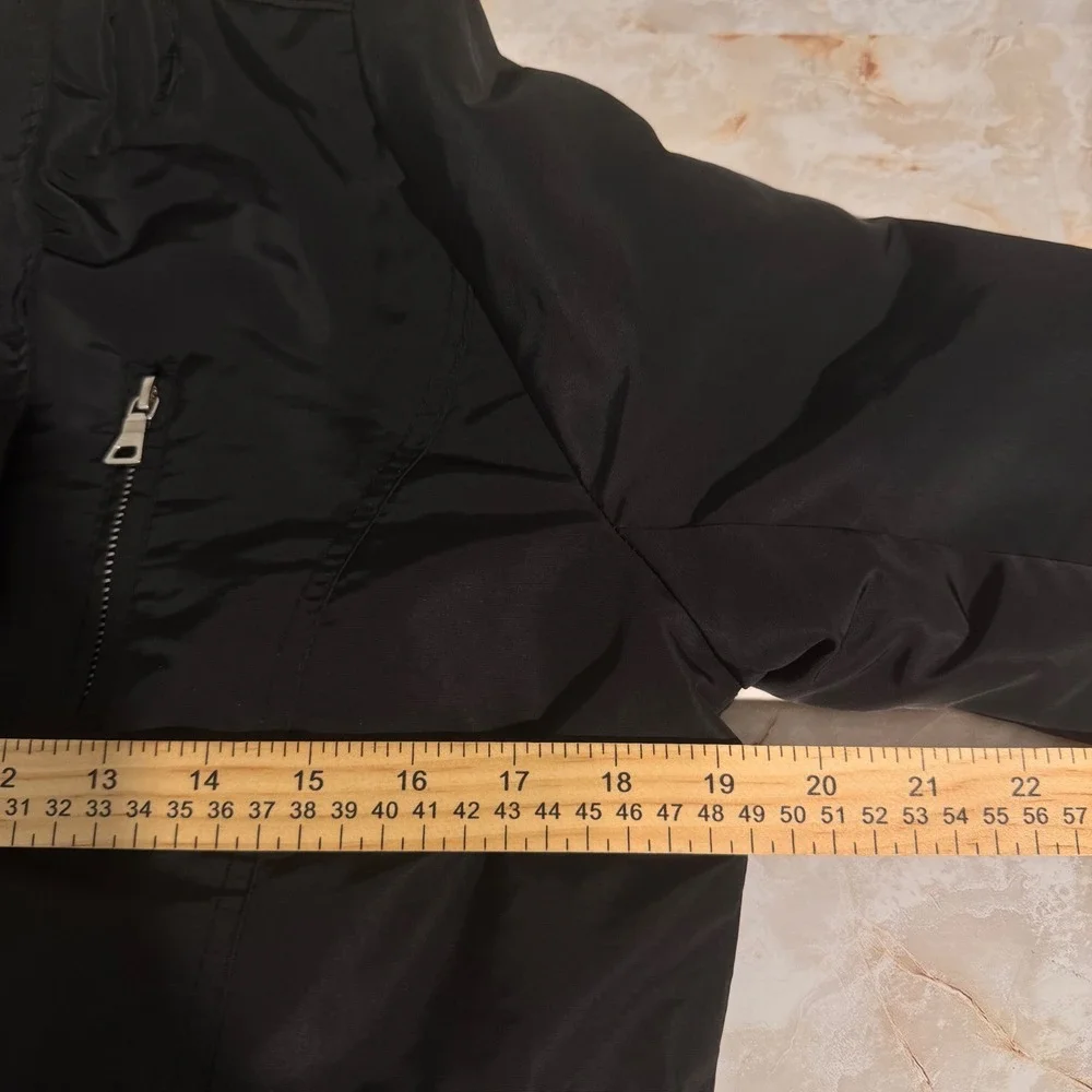 Ambiance Outerwear Parka Women S Black Long Sleeve Sherpa Lined Faux Fur Hood